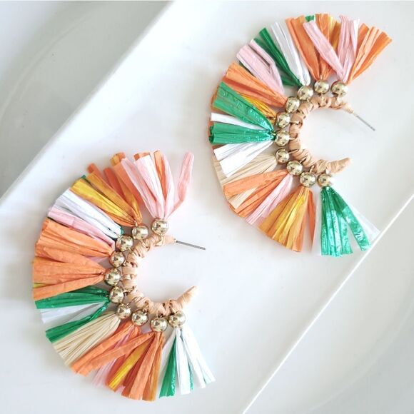 New! FP Emelie Raffia Earrings - Picture 5 of 13